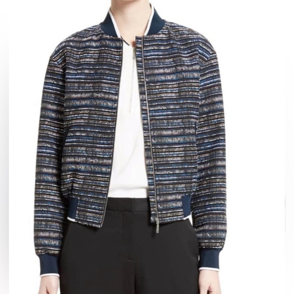 GREY Jason Wu- tweed bomber jacket- size 4 - Picture 1 of 9